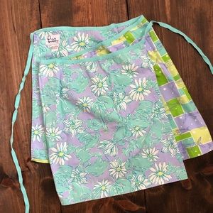 Lilly Pulitzer patchwork wrap skirt reversible